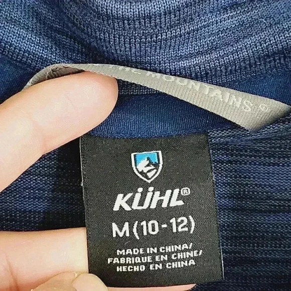 Kuhl Mock neck pullover Sweatshirt Youth's Girl Size M Blue 544 - Picture 5 of 8